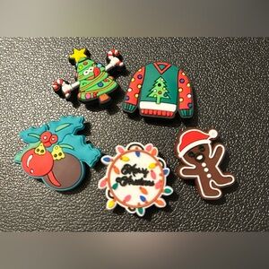 Brand New 5 Pack Christmas Shoe Charms